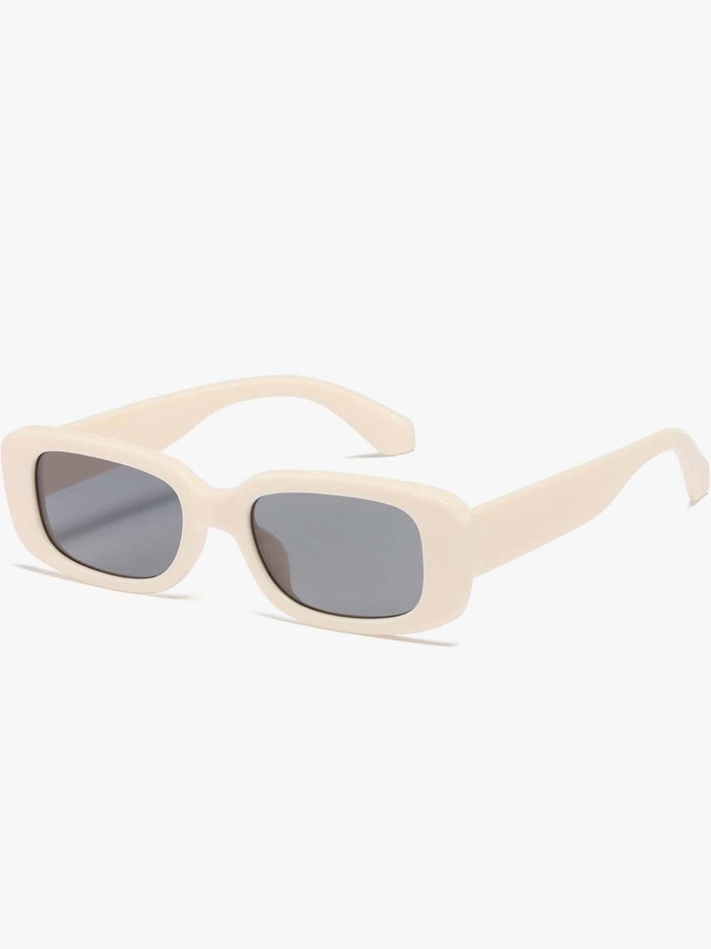 Chic Rectangular off white/cream Sunglasses